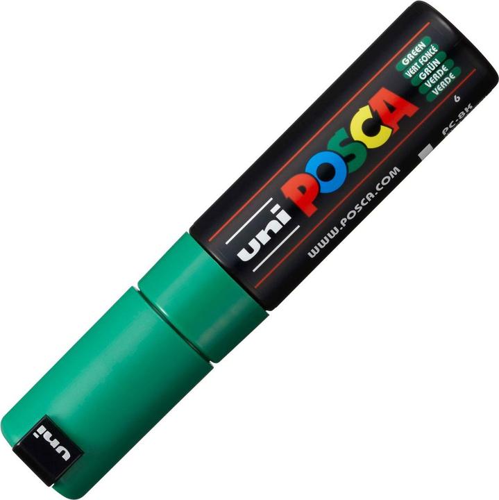 Actual product image Posca Marker PC-8K wedge tip (Green, 8 mm, 1 x)