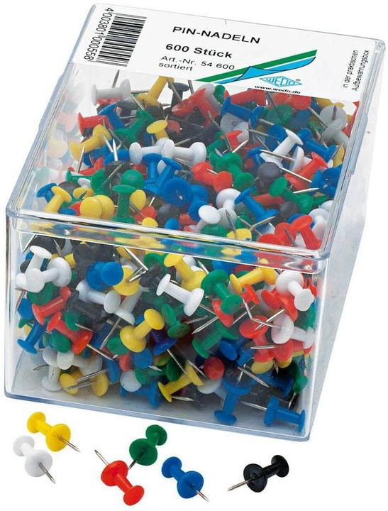 Immagine prodotto Wedo Chiodi a strappo 9 mm Multicolore, 600 pezzi (600 Pezzo/i, 9 mm)