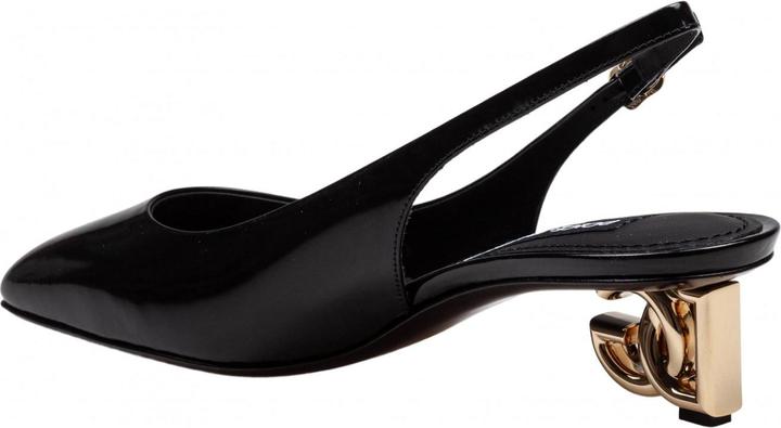 Image du produit Dolce & Gabbana slingback in black patent leather with dg heel (37)