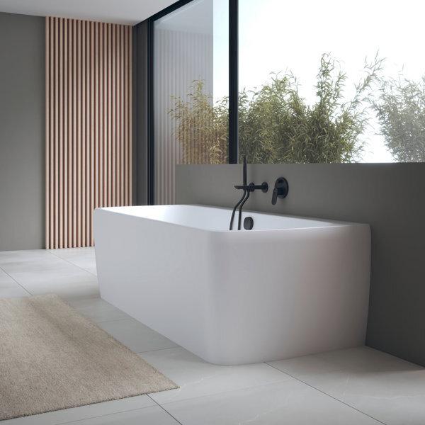 Produktbild Duravit Qatego Badewanne, Vorwand, 1800x800x600mm, DuraSolid, 2 Rückenschräge, Weiss Matt (90 cm, 180 cm)