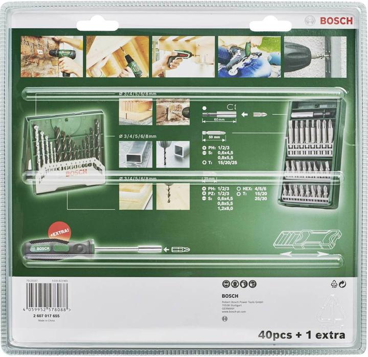 Image du produit Bosch Zubehör 25+15+1 Sets Mini-X-Line plus poignée (3-8 mm (mèches à bois))