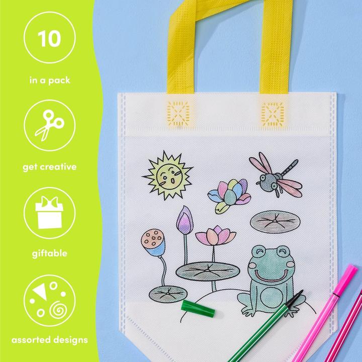 Immagine prodotto The twiddlers Tasche zum bemalen Color Your Own Bag 10 Stück