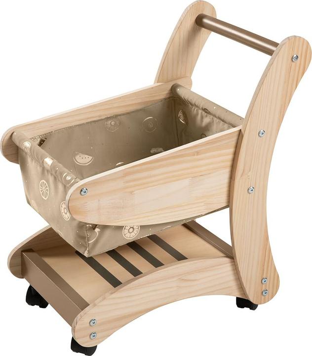 Produktbild Howa Kaufladenzubehör Einkaufswagen aus Holz "Lucky" khaki 48823