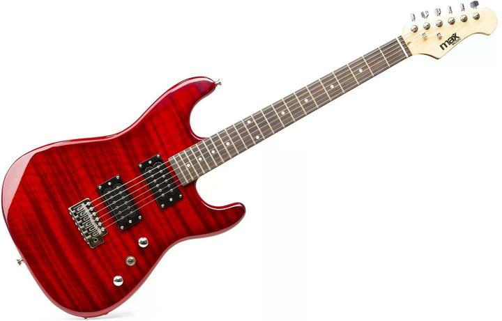 Produktbild Max E-Gitarre GigKit Quilted Style Rot (E-Gitarre, Holz)