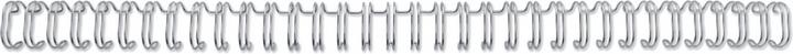 Actual product image GBC WireBind metal spirals 2:1, No. 14, A4, silver (200)