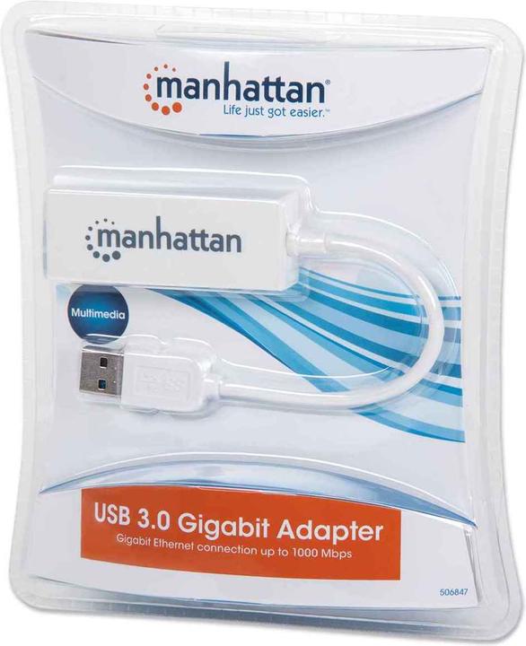 Immagine prodotto Manhattan Adattatore da USB a Ethernet (USB, RJ45 (1x))