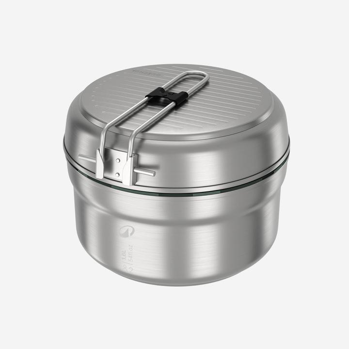 Immagine prodotto Quechua Kochset Edelstahl Antihaftbeschichtung Camping - 500 15-teilig 2 Personen