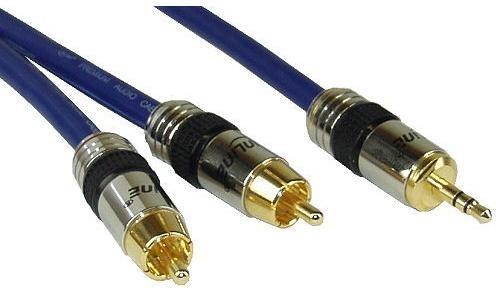 Actual product image InLine Cinch/Kinke cable, 2x Cinch to 3.5mm jack (5 m, Cinch, 3.5mm jack (AUX))