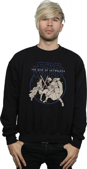 Actual product image Star Wars Mens The Rise Of Skywalker Rey And Kylo Combat Sweatshirt (S)