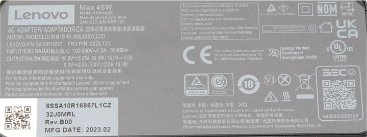 Immagine prodotto Lenovo Alimentatore standard 45W (USB tipo C) (45 W)