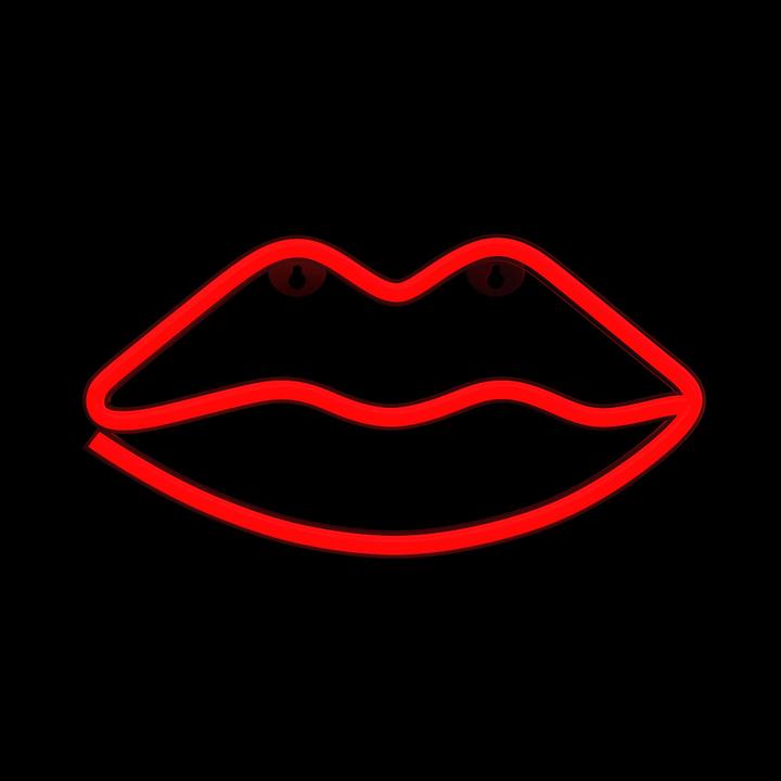 Actual product image Forever Light Neon LED Light LIPS red Bat + USB FLNEO8 (2 cm)