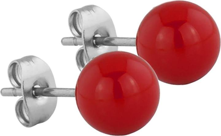 Produktbild Star Piercing Ohrstecker Fire Red Kugel (Chirurgenstahl 316L, ohne Messing)