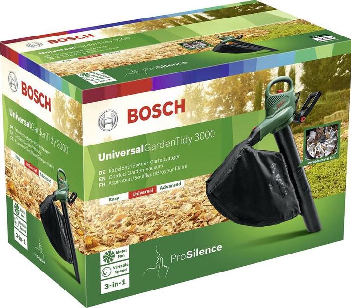 Produktbild Bosch Home & Garden UniversalGardenTidy 3000 (Netzbetrieb, Laubsauger, Laubbläser, Laubsauger-& bläser)