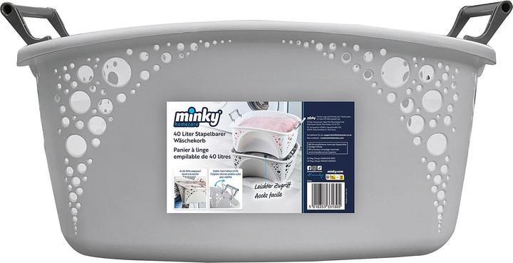 Image du produit Panier à linge 40l empilable gris (40 l)