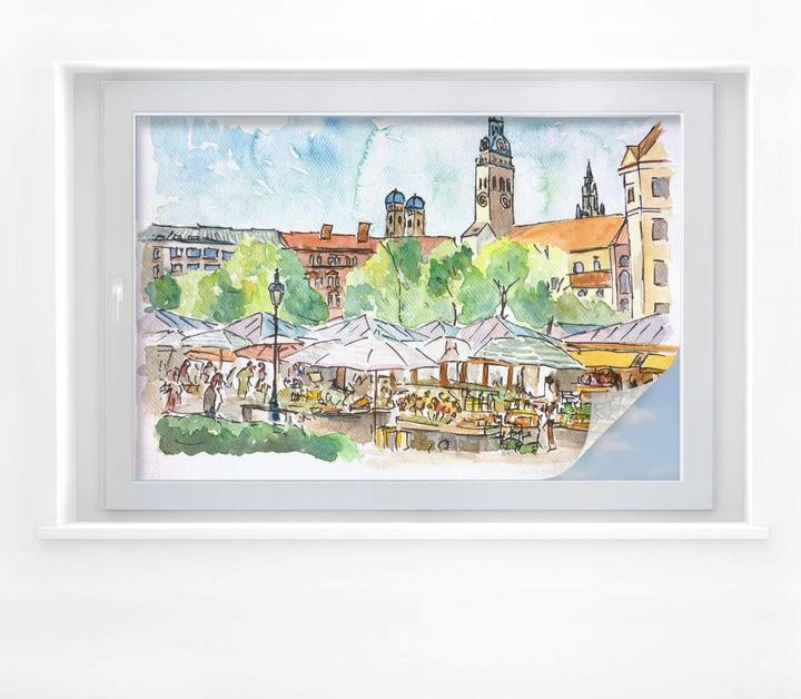 Image du produit Trenddeko Munich - Viktualienmarkt (100 x 70 cm)