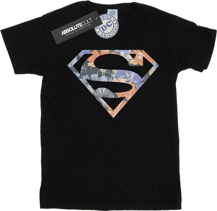 Superman Floral Logo 2 TShirt (XXL)