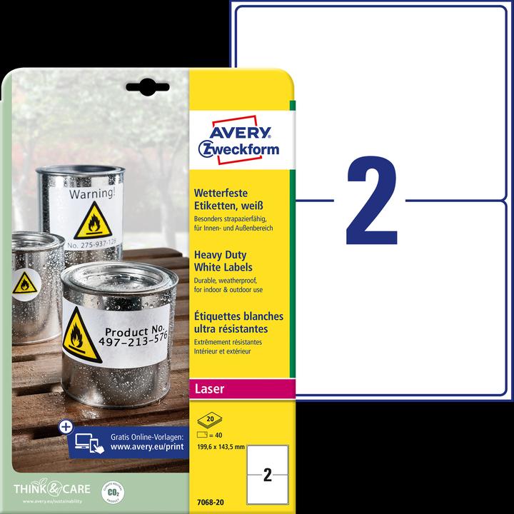 Produktbild Avery Wetterfeste Folien-Etiketten