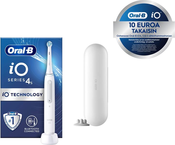 Image du produit Oral-B iO 4S Brosse à dents vibrante pour adulte Blanc (Brosse à dents oscillo-rotative)
