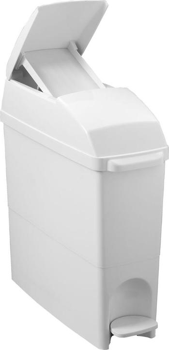 Produktbild Orgavente Treteimer BASICA Mülleimer weiss 18 L eckiger Mülleimer aus Kunststoff (22 l)