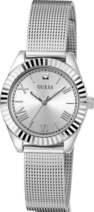 Produktbild Guess - Ladies Silver Tone Analog Watch with diamond GW0842L1