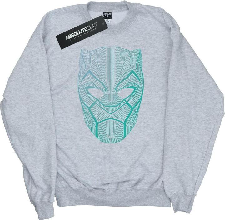 Immagine prodotto Felpa in cotone con maschera tribale di Black Panther (S)