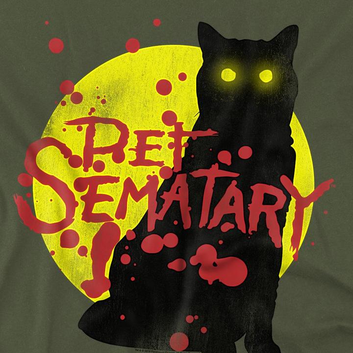 Actual product image Pet Sematary Mens Graphic Cat T-Shirt (L)