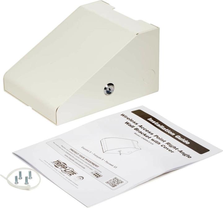 Immagine prodotto Eaton Staffa a muro universale per access point wireless con copertura - Angolo retto in acciaio bianco (Muro, 5 kg)