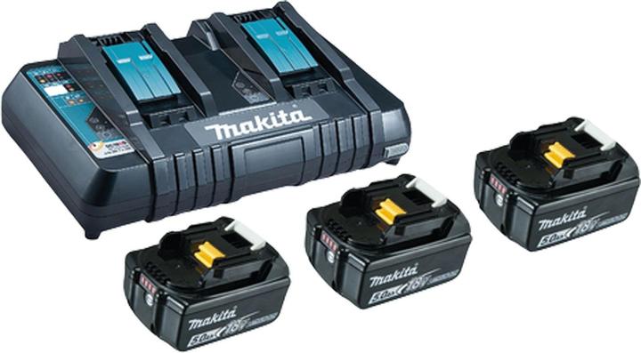 1x Makita DC 18 RD double quick charger 14.4 V - 18 V LXT, 3x Makita BL 1850 B 18 V 5.0 Ah battery