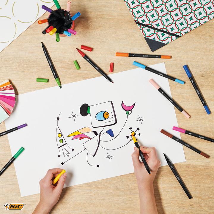 Immagine prodotto Bic DUALTIP PASTEL CFP - Penne a punta di feltro (Multicolore, 6 x)