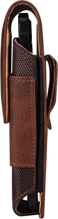 Immagine prodotto Cover-Discount Nylon - Borsa da cintura in pelle con tasca per carte di credito marrone / L