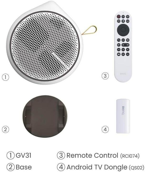Image du produit BenQ GV31 (Full HD, 300 lm, 1.2:1)