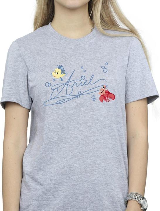 Actual product image Disney Womens/Ladies The Little Mermaid Ariel Cotton Boyfriend T-Shirt (S)