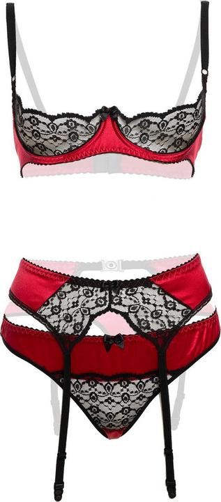 Produktbild Christine Le Duc 3teiliges BHSet Gush Rot (L)