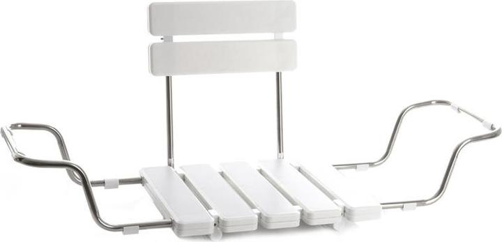 No Name BATHROOM SEAT WITH BACK BS-03 WHITE 73-
