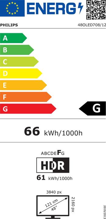 Energie-Label Philips 48OLED708/12 (48", OLED, 4K, 2023)