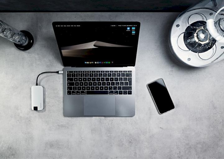 Produktbild Epico 9915112100020 laptop dock/port replicator USB 3.2 Gen 1 (3.1 Gen 1) Type-C Black, Silver (USB-C, 7 Ports)