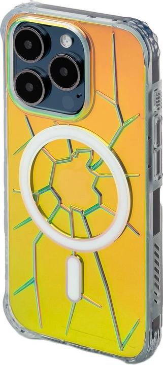Produktbild Kingxbar MagSafe PQY Crack Series Silikonhülle für iPhone 15 Pro Max – holografisch (Apple iPhone 15 Pro Max)