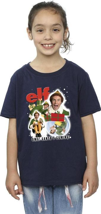 Actual product image Elf Girls Buddy Collage Cotton T-Shirt (152, 158)