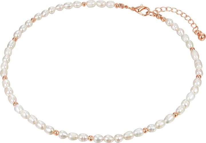 Immagine prodotto Lulu & Jane Catena in ottone con perle d'acqua dolce in oro rosa 44,0 cm di base + 4,5 cm di estensione - 33026 (Ottone)