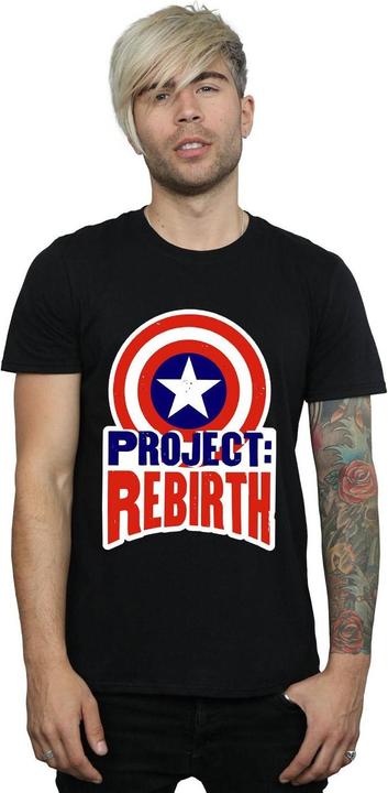 Actual product image Mens Captain America Project Rebirth T-Shirt (L)