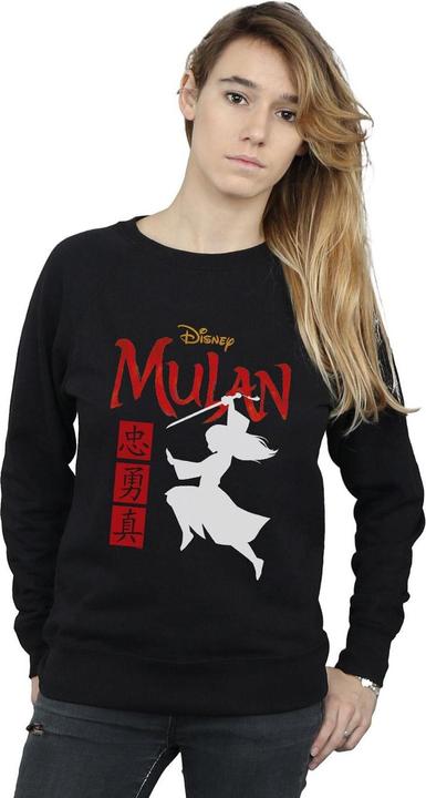 Actual product image Disney Womens/Ladies Mulan Movie Warrior Silhouette Sweatshirt (M)
