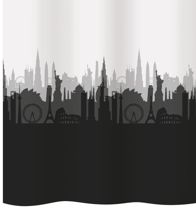 Image du produit Diaqua Rideau de douche textile City (120 x 200 cm)