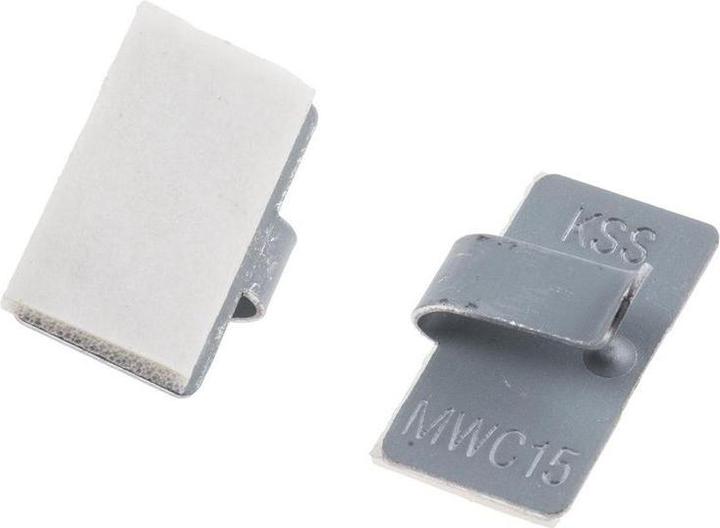 Produktbild Rs Pro Kabelhalter selbstklebend Metall Weiss 10 mm x 0.5mm x 19.4mm