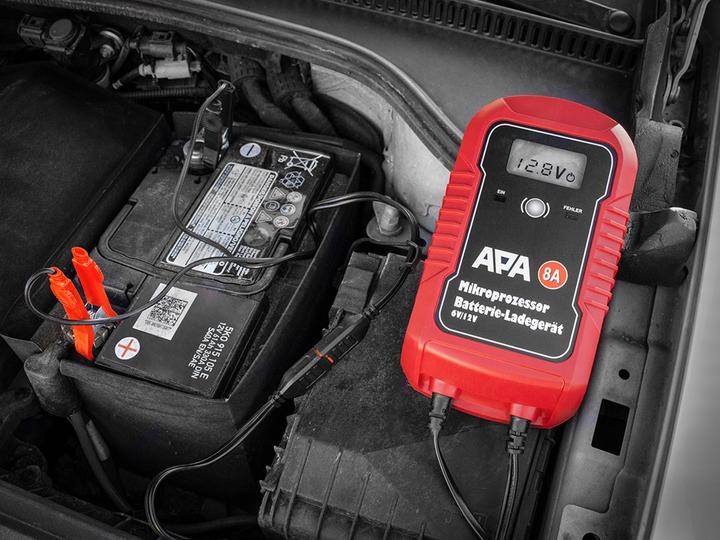 Actual product image APA Microprocessor battery charger (6V, 12V, 8 A)