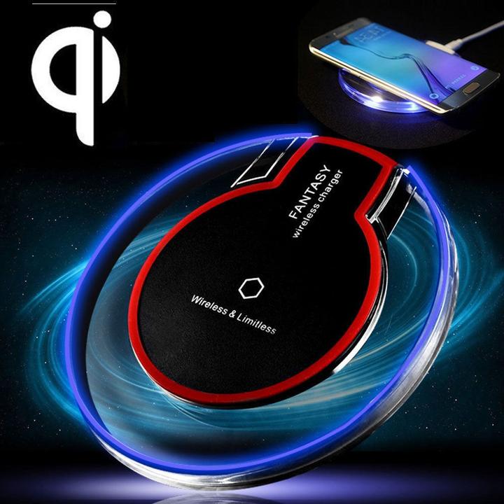 Image du produit PhoneLook Station de charge sans fil Qi Chargeur wireless transparent Fantasy pour Smartphone Verre/- (5 W)