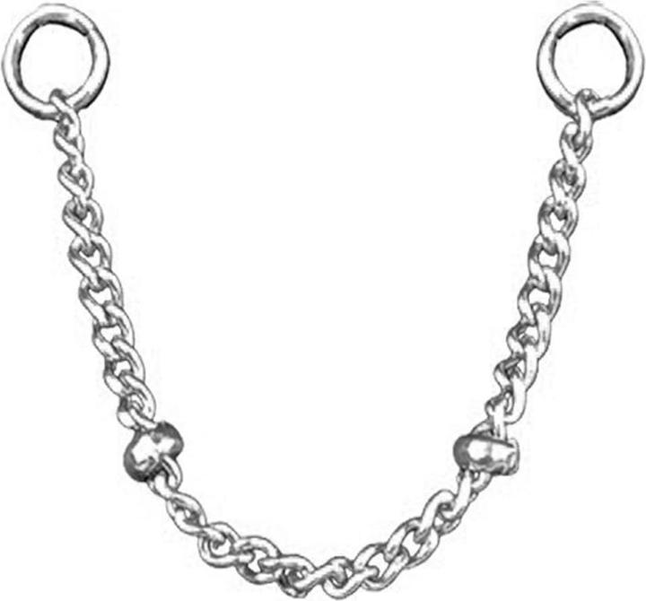 Produktbild Star Piercing Verbindungskette Basic zwei Ringe silber (Chirurgenstahl 316L, ohne Messing)