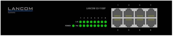 Immagine prodotto Lancom Systems GS-1108P Switch Gigabit Ethernet non gestito a 8 porte (8 Porti)