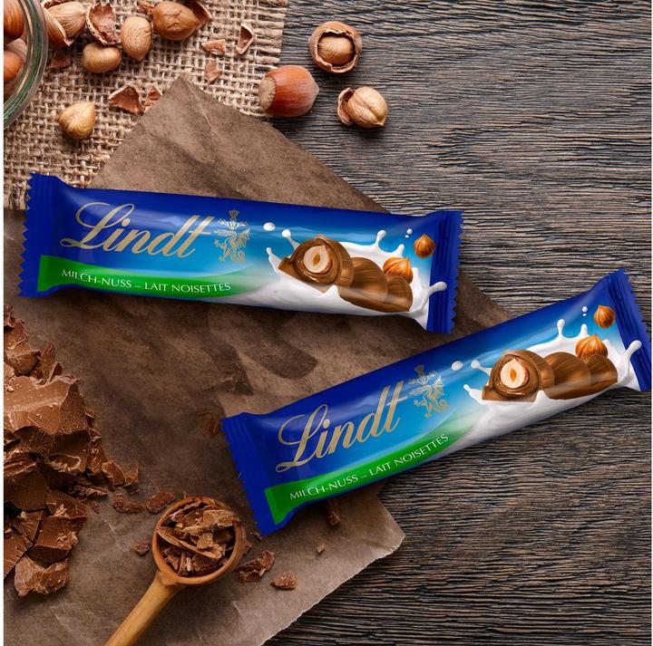 Produktbild Lindt Schokoladenriegel Milch Nuss Multipack (30 %, 630 g) (630 g)