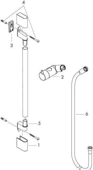 Produktbild hansgrohe HG Brausestange UNICA'C 650mm, chrom