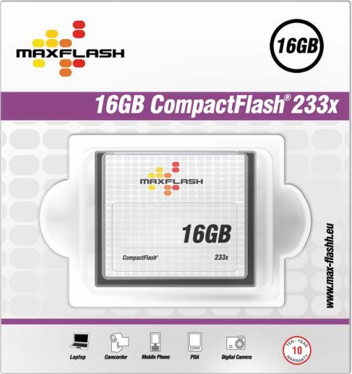Produktbild Memorysolution MAXFLASH Flash-Speicherkarte (16 GB, CF)